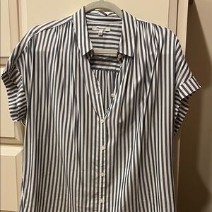 Madewell Black and White Striped Womens Shirt